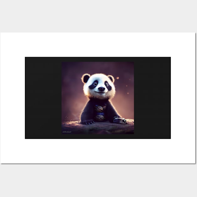 Cute baby panda Wall Art by ai1art